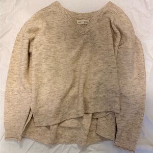 Lucky Brand Women's Beige V-Neck Sweater